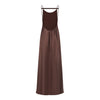 OUDE WAAG 25 Autumn and Winter Suspender Drawstring Dress OW-OW-25AW-DS07C2BR470-ZZ Brown Purple